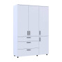 Шафа для одягу Doros Торн Білий 3 ДСП/3Ш (штанга) 135х51.6х200 (DRS-012057) - фото 6