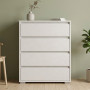 Комод на 4 шухляди LION АРТ-2 80х43х105 см Бетон Style (LION-045404) - фото 1