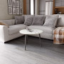 Журнальний круглий стіл OPTIMA 1 ніжки конусні Ferrum-decor 450x670x670 Чорний метал ДСП Кашемір 16 мм (FRD-107535) - фото 2
