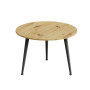 Журнальний круглий стіл OPTIMA 1 ніжки конусні Ferrum-decor 450x670x670 Чорний метал ДСП Дуб Артизан 16 мм (FRD-107465) - фото 5