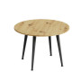 Журнальний круглий стіл OPTIMA 2 ніжки конусні Ferrum-decor 450x670x670 Чорний метал ДСП Дуб Артизан 16 мм (FRD-107475) - фото 4