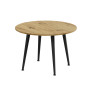 Журнальний круглий стіл OPTIMA 2 ніжки конусні Ferrum-decor 450x670x670 Чорний метал ДСП Дуб Артизан 16 мм (FRD-107475) - фото 3