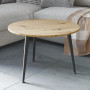 Журнальний круглий стіл OPTIMA 1 ніжки конусні Ferrum-decor 450x670x670 Чорний метал ДСП Дуб Артизан 16 мм (FRD-107465) - фото 4