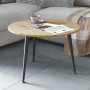 Журнальний круглий стіл OPTIMA 1 ніжки конусні Ferrum-decor 450x670x670 Чорний метал ДСП Дуб Артизан 16 мм (FRD-107465) - фото 3