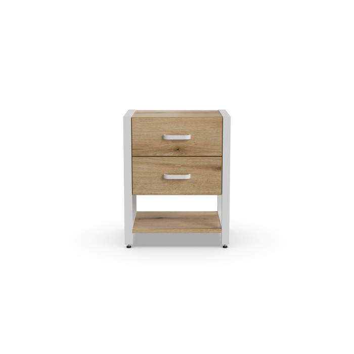 Тумба універсальна Ferrum-decor Вів'єн 2/1 50x41x40 білий ДСП Дуб Евок Прибережний 16 мм (FRD-107795)