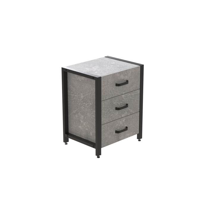 Тумба універсальна Ferrum-decor Вів'єн 3 50x41x40 чорний ДСП Бетон 16 мм (FRD-106935)