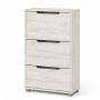 Тумба для взуття з ящиками LION ТО-2 70,4x28,2x123,4 см Дуб Крафт Білий (LION-045332) - фото 3