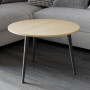 Журнальний круглий стіл OPTIMA 1 ніжки конусні Ferrum-decor 450x670x670 Чорний метал ДСП Дуб Кремона Торро 16 мм (FRD-107536) - фото 4