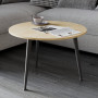 Журнальний круглий стіл OPTIMA 1 ніжки конусні Ferrum-decor 450x670x670 Чорний метал ДСП Дуб Кремона Торро 16 мм (FRD-107536) - фото 3