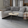 Журнальний круглий стіл OPTIMA 1 ніжки конусні Ferrum-decor 450x670x670 Чорний метал ДСП Дуб Кремона Торро 16 мм (FRD-107536) - фото 2