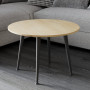 Стол журнальный круглый OPTIMA 2 ноги на конус Ferrum-decor 450x670x670 Черный металл ДСП Дуб Кремона Торро 16 мм (FRD-107546) - фото 2