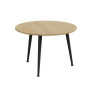 Журнальний круглий стіл OPTIMA 1 ніжки конусні Ferrum-decor 450x670x670 Чорний метал ДСП Дуб Кремона Торро 16 мм (FRD-107536) - фото 1