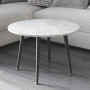 Журнальний круглий стіл OPTIMA 2 ніжки конусні Ferrum-decor 450x670x670 Чорний метал ДСП Бетон 16 мм (FRD-107476) - фото 4