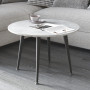 Журнальний круглий стіл OPTIMA 2 ніжки конусні Ferrum-decor 450x670x670 Чорний метал ДСП Бетон 16 мм (FRD-107476) - фото 3