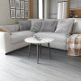 Журнальний круглий стіл OPTIMA 2 ніжки конусні Ferrum-decor 450x670x670 Чорний метал ДСП Бетон 16 мм (FRD-107476) - фото 1