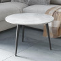 Журнальний круглий стіл OPTIMA 1 ніжки конусні Ferrum-decor 450x670x670 Чорний метал ДСП Бетон 16 мм (FRD-107466) - фото 4