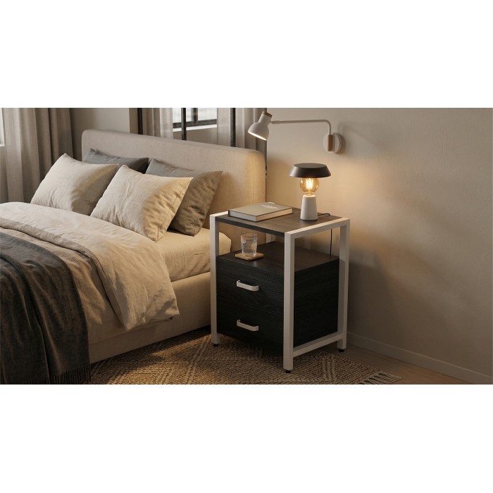 Тумба універсальна Ferrum-decor Вів'єн 2/2 50x41x40 білий ДСП Каштан Арвадонна 16 мм (FRD-107766)