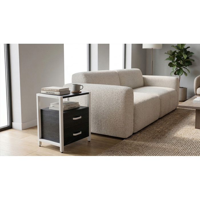 Тумба універсальна Ferrum-decor Вів'єн 2/2 50x41x40 білий ДСП Каштан Арвадонна 16 мм (FRD-107766)