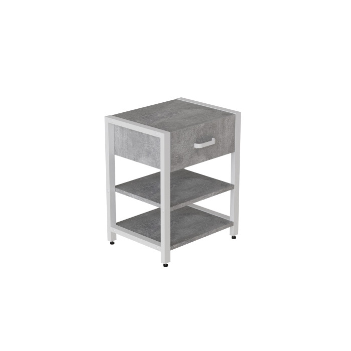 Тумба універсальна Ferrum-decor Вів'єн 1/2 50x41x40 білий ДСП Бетон 16 мм (FRD-106926)