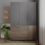 Шкаф для одежды Doros Торн Кремона Канноло/Серый 3 ДСП/3Ш (полки) 135х51.6х200 (DRS-012048) - фото 9