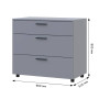 Комод Doros Торн Сірий 3Ш 90х51.6х80 (DRS-012109) - фото 4