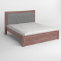 Двуспальная деревянная кровать Mebigrand Торонто Люкс Т6 (подъемный механизм) Орех лесной/Аляска 93 (серый) 160х190 см (MBG-19914) - фото 2