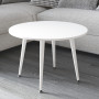 Журнальний круглий стіл OPTIMA 2 ніжки конусні Ferrum-decor 450x670x670 Білий метал ДСП Білий 16 мм (FRD-107477) - фото 4