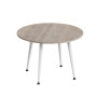 Журнальний круглий стіл OPTIMA 2 ніжки конусні Ferrum-decor 450x670x670 Білий метал ДСП Дуб Кремона Канолло 16 мм (FRD-107547) - фото 4