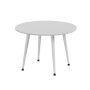 Журнальний круглий стіл OPTIMA 2 ніжки конусні Ferrum-decor 450x670x670 Білий метал ДСП Білий 16 мм (FRD-107477) - фото 1