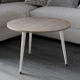 Журнальний круглий стіл OPTIMA 1 ніжки конусні Ferrum-decor 450x670x670 Білий метал Дуб Кремона Канолло 16 мм (FRD-107537) - фото 2