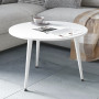 Журнальний круглий стіл OPTIMA 1 ніжки конусні Ferrum-decor 450x670x670 Білий метал ДСП Білий 16 мм (FRD-107467) - фото 4