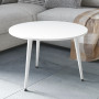 Журнальний круглий стіл OPTIMA 1 ніжки конусні Ferrum-decor 450x670x670 Білий метал ДСП Білий 16 мм (FRD-107467) - фото 3