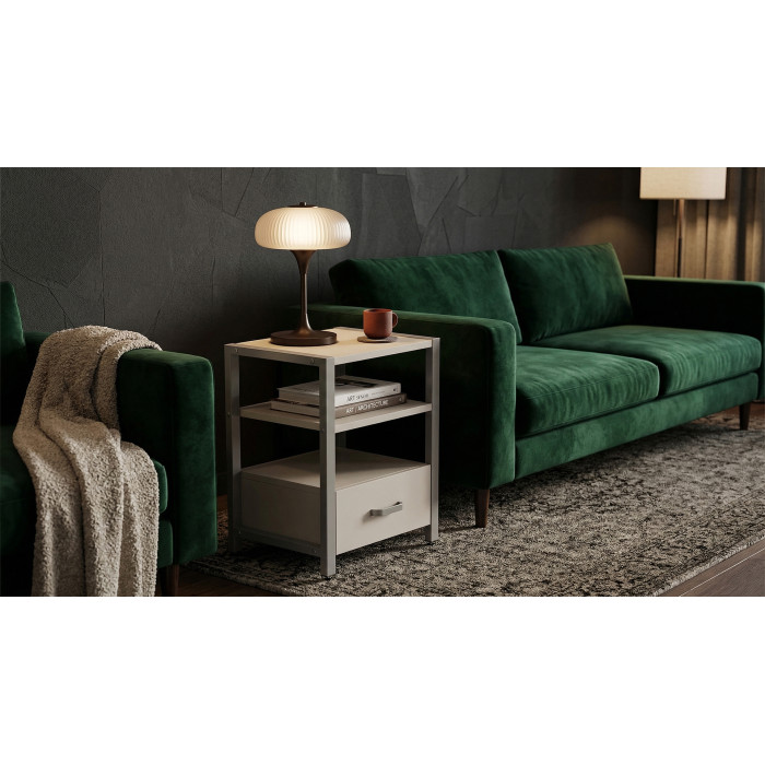 Тумба універсальна Ferrum-decor Вів'єн 1/1 50x41x40 сірий ДСП Кашемір 16 мм (FRD-107817)
