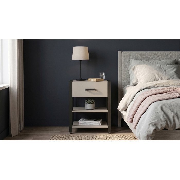 Тумба універсальна Ferrum-decor Вів'єн 1/2 50x41x40 чорний ДСП Кашемір 16 мм (FRD-107777)