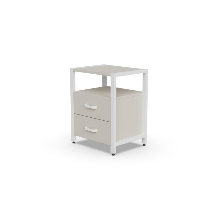 Тумба універсальна Ferrum-decor Вів'єн 2/2 50x41x40 білий ДСП Кашемір 16 мм (FRD-107767)
