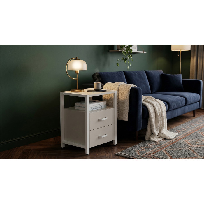 Тумба універсальна Ferrum-decor Вів'єн 2/2 50x41x40 білий ДСП Кашемір 16 мм (FRD-107767)