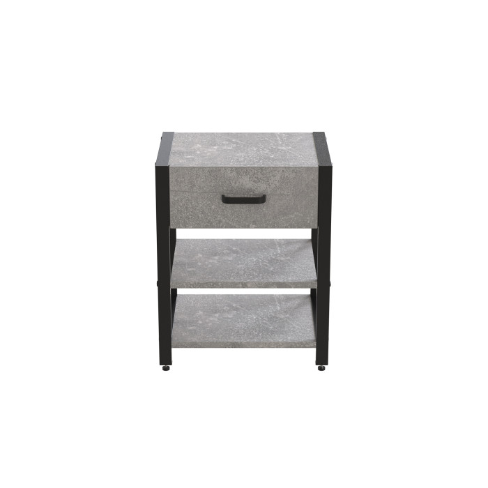 Тумба універсальна Ferrum-decor Вів'єн 1/2 50x41x40 чорний ДСП Бетон 16 мм (FRD-106937)