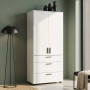 Шафа для одягу Doros Торн Білий 2 ДСП/3Ш (полиці) 90х51.6х200 (DRS-012020) - фото 1