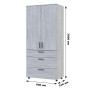 Шафа для одягу Doros Торн Білий 2 ДСП/3Ш (полиці) 90х51.6х200 (DRS-012020) - фото 9