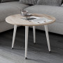 Журнальний круглий стіл OPTIMA 2 ніжки конусні Ferrum-decor 450x670x670 Білий метал ДСП Дуб Сан-Марино 16 мм (FRD-107478) - фото 5