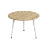 Журнальний круглий стіл OPTIMA 1 ніжки конусні Ferrum-decor 450x670x670 Білий метал ДСП Дуб Евок Прибережний 16 мм (FRD-107538) - фото 5