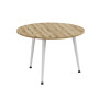 Журнальний круглий стіл OPTIMA 1 ніжки конусні Ferrum-decor 450x670x670 Білий метал ДСП Дуб Евок Прибережний 16 мм (FRD-107538) - фото 1