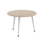 Журнальний круглий стіл OPTIMA 1 ніжки конусні Ferrum-decor 450x670x670 Білий метал ДСП Дуб Сан-Марино 16 мм (FRD-107468) - фото 2