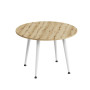 Журнальний круглий стіл OPTIMA 2 ніжки конусні Ferrum-decor 450x670x670 Білий метал ДСП Дуб Евок Прибережний 16 мм (FRD-107548) - фото 4