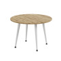 Журнальний круглий стіл OPTIMA 2 ніжки конусні Ferrum-decor 450x670x670 Білий метал ДСП Дуб Евок Прибережний 16 мм (FRD-107548) - фото 1