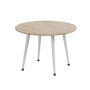 Журнальний круглий стіл OPTIMA 2 ніжки конусні Ferrum-decor 450x670x670 Білий метал ДСП Дуб Сан-Марино 16 мм (FRD-107478) - фото 3