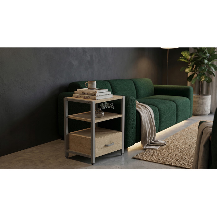Тумба універсальна Ferrum-decor Вів'єн 1/1 50x41x40 сірий ДСП Дуб Кремона Торро 16 мм (FRD-107818)