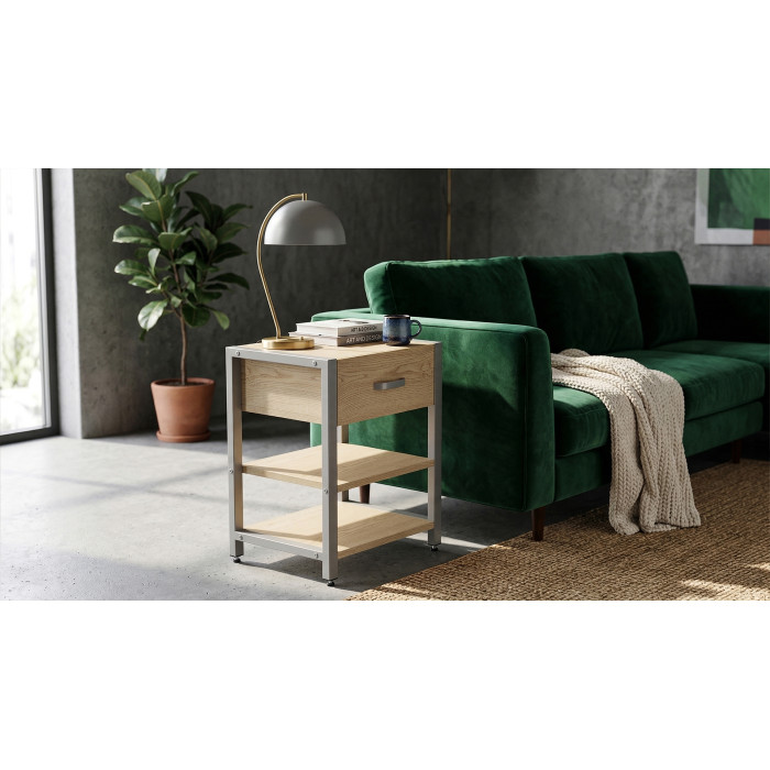 Тумба універсальна Ferrum-decor Вів'єн 1/2 50x41x40 сірий ДСП Дуб Кремона Торро 16 мм (FRD-107788)