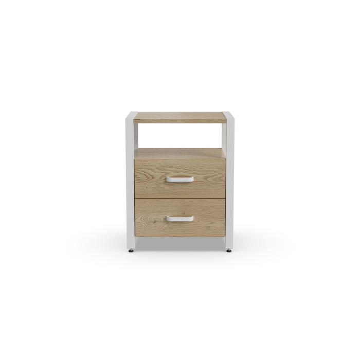 Тумба універсальна Ferrum-decor Вів'єн 2/2 50x41x40 білий ДСП Дуб Кремона Торро 16 мм (FRD-107768)