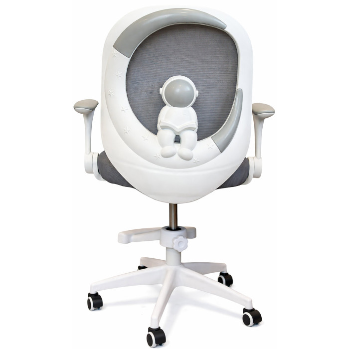 Крісло обертове дитяче з підставкою для ніг PERFECT KIDS ASTRONAUT GRAY Perfect Home Сірий (PFH-092113)